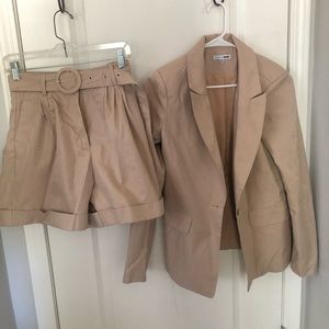 Tan Blazer Matching Set